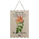 Holzschilder, europäischer Vintage-Blumenstrauß, rustikale Holzschilder, französischer Vintage-Stil, Euro-Stil, Holzschild zum Aufhängen, für Zuhause, Schlafzimmer, Wohnzimmer, p