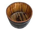 Temesso Halbes Fass aus einem originalen schottischen Whiskyfass - geölt (Geölt - mit Ablaufbohrungen)
