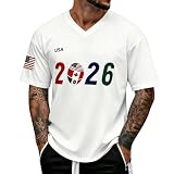 Football Jersey, Sport Tshirts Herren, Bedrucktes T Shirt Mit Klassischem Rundhalsausschnitt FüR Den Alltag Atmungsaktives Kurzarm Oberteil Aus Mischgeweb