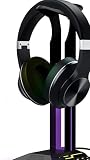 KALAHOL RGB Headset Halterung, Gaming Zubehör Kopfhörer Ständer mit 2 USB- und 1 Typ C Ports, LED Kopfhörerhalter für PC-Gamer, für alle Kopfhörer, Geschenk für Geburtstag, Jungen, W