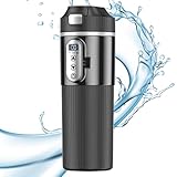 Auto-Wasserkocher, Auto-Heizbecher - Elektrischer Heizbecher 12V/24V | Elektrischer Becher, beheizter Reisebecher für Auto, Wasserwärmer, Flasche, Auto, Wasserkocher, Kaffeetasse mit LCD-Display, Temp