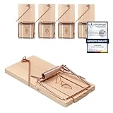 VonBueren 5 x Mausefalle Schlagfalle | plastikfrei | Mausefallen aus Holz | giftfreie Mäusefalle | Mouse Trap | Made in Germany