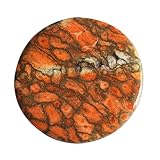 Ravishing Impressions Orange Kupfer Mohave Türkis Cabochon, Größe 51 x 51 x 3 mm, runde Form, Schmuckherstellung, heilt die Augen sowie Katarakte, Edelstein, Orange: Kupfer-Türk
