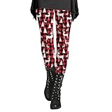 Generisch Weihnachts Leggings Damen Weihnachtshosen Hohe Taille Leggins Mode 3D Druck Sportleggins Lang Hose Elastisch Strumpfhosen Freizeithose Sport Leggings Damen Weihnachtself KostüM D