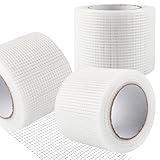 STARVAST 3 Stück Glasfaserband Gewebeband EXTRA STARK Selbstklebend Glasfasergewebe Spachtelnetz 10cm x 20m Fugenband Fiberglass Rissbrucke Füllen von Rissen Reparieren Fugen Armierungsgeweb