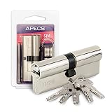 Generic APECS Zylinderschloss Profilzylinder 30/35 mm für Türschloss Haustür mit 5 Schlüsseln Modell SM-65 30/35