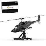 GOUX Hubschrauber Bauset, Airwolf Militär Helikopter Spielzeug, 1039 Klemmbausteine MOC-149250 Militär Hubschrauber Flugzeug