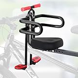 alouweekuky Kindersitz Fahrrad Vorne, Kinderfahrradsitz mit Armlehnen, Fußstützen, Fahrradkindersitz Kindersitz Vorne für Mountainbike, Cityräder, F