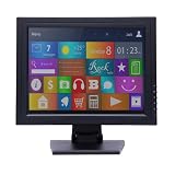 15 Zoll LCD Bildschirm Kassensystem 4 Draht Resistiven 1024*768 Auflösung Kassenmonitor USB Touchscreen Monitor Stand Für Einzelhandel POS Gastronomie Kasse Registrierkasse House Überwachung