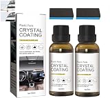 2 Stück Kunststoffteile Kristalline Beschichtung, 2024 New Car Plastic Restorer, Auto Kunststoff Restaurator, Crystal Coating Kunststoff, Auto Plastikteile Renovierungsmittel（30ml）