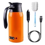 Sporgo 1000ml Auto Wasserkocher Edelstahl: 12V Auto Wasserkocher Temperature Digital Display, Reisewasserkocher Zigarettenanzünder Wasserkocher, Schnelles Aufheizen Auto Kettle, für Auto Lkw