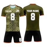 Personalisierte Fußball Trikot Erwachsene Kinder, Deutschland Fußball Trikot mit eigenem Namen Logo Nummer, Fussball Trikot Set Jungen H