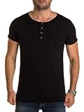 WOTEGA Herren T-Shirt Pete - Shirt in 2-in-1 Optik, Schwarz (Black 194004), XL