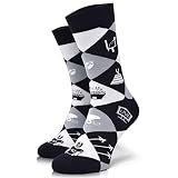 40YARDS American Football Icons Socken - Unisex für Männer, Frauen & Kinder, One Size (Einheitsgröße: 37-46) - Geschenk für Football F