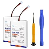 TOPGOBAT 2pcs PS4 Controller Akku, 2500mAh hohe Kapazität für PS4 Pro Slim Controller 2016 (oder Neuer) CUH-ZCT2 oder CUH-ZCT2U mit Reparaturwerkzeug, Nicht für PS4 Wireless Controller 2015 und D