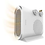 Cecotec Elektrischer Heizlüfter ReadyWarm 2050 Max Dual Weiß, Heizlüfter mit 2000 W, 2 Leistungsstufen und 3 Betriebsmodi, Abdeckungsbereich 20 m²