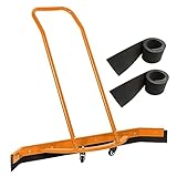 Abzieher für Tennisplätze mit 1,52 m langem Ersatz-Regenshuttle, Abzieherbesen zum Entfernen von Wasser auf dem Boden, Trockner für Basketballplätze, Aluminium-Regenfeger mit Rädern (Orange (Orange)