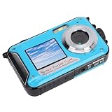 Unterwasserkamera Zum Schnorcheln, HD 2,7K 48 MP 11 Fuß wasserdichte Kamera mit 16-fachem Zoom, Kompakte wasserdichte Digitalkamera mit Autofokus, 128 GB Erweiterb