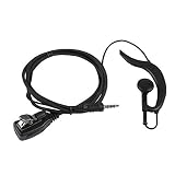 VBESTLIFE 3,5 mm Ohrbügel Ohrhörer mit PTT Taste MIC Lautsprecher Einzelner Kopfhörer für Walkie Talk