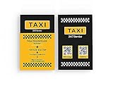 Premium Taxi-Visitenkarten personalisiert (85x55mm), Premium Papier, hochwertiger Druck, hohe Qualität, selbst gestalten für Taxiunternehmen, Mietwagen-Service, Minicar & Fahrer (Vertikal)