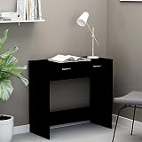 Sufrk Schreibtisch Computertisch Office Table Schreib Tisch Computer Schreibtisch Schwarz 80x40x75 cm Holzwerk