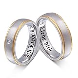 Trauringe Partnerringe Eheringe - inkl. WUNSCHGRAVUR - Edelstahl Zirkonia 48-62 79HDac - mit AMAZON KONFIGURATOR direkt online gestalten !