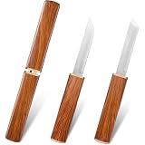 2 Stück Jagdmesser Outdoor: 2 in 1 Doppelmesser, Outdoor Messer mit Scheide, Tanto Messer, Camping Messer, Survival Taschenmesser, Überlebensmesser für Camping, Wandern Geschenke für M