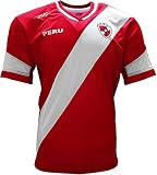 Peru Jersey New Arza Soccer Red für Herren, 100% Polyester, Rot/Ausflug, einfarbig (Getaway Solids), M