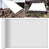 Sonnensegel Luftdurchlässig 250 x 600 cm Wasserdicht Rechteckig Multi Farbe Und Größe Beschattung für Terrassenüberdachung für Balkon Terrasse Garten, Weiß