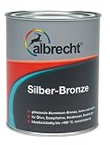 Albrecht Silber-Bronze 2,5l glänzend Ofenlack Hitzebeständig bis 400°C, Rostschutz, Hochglanz, Haushaltslack, Ofenlack, Alb