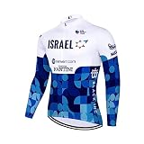 RDCYCLIST 2022 World Tour Team ISRAEL Sunsreen Dünnes langärmeliges Radtrikot für Herren,Atmungsaktives Rennradtrikot Schnell trocknende Fahrradbekleidung (M)