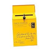 SHCHNA Briefkasten Vorschlagsbox Wand Dekorative Mailbox Moderne Dekoration Post Wand Montiert Boxen Lettres Mit Schlüssel Briefkasten Letter Box(Yellow)