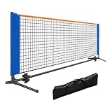 LIXSAZSE Leichtes Pickleball Netz, tragbar, 25,6 m lang, einfach aufzubauen, bietet viel Platz für Outdoor Aktivitäten oder Sport im Garten. D