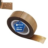 REKALRO Teflon-Klebeband/PTFE-Klebeband, Hochtemperaturkleber, 3D-Drucker-Hochtemperaturband, Vakuumierband, Isolierband für Vakuumiermaschine, Hand- oder Impulsversiegeler (20 mm x 10 m)