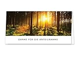 Friendly Fox Danksagungskarten Trauer mit Umschlag, 12 Trauerkarten Danksagung mit Umschlag Friedwald, Dankeskarten nach Beerdigung, Danke Karte Trauer mit Umschlag