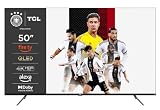 TCL 50CF630 126cm (50 Zoll) QLED Fire TV (4K Ultra HD, HDR 10+, Dolby Vision & Atmos, Smart TV, Game Master, 60Hz Motion clarity, Press & Ask Alexa), Schw