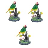 Toyvian 3St zwitscherndes Spielzeug Pinsel Halterung pinselständer Pinselhalter getränke kisten Gestell uniclue zwitschernder Spatz Papageienspielzeug Vogelzwitschersensor singender Vog