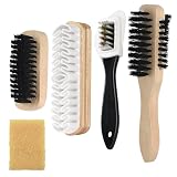 5 Stück Wildlederbürste Für Schuhe Set, Schuhbürste Wildleder Reiniger, Vielseitig Einsetzbare Raulederbürste, Für Rauleder, Nubuk, Wildleder Und V