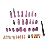 Komplettes Set für WIG-Schweißbrenner-Kit, 46-teiliges sortiertes Gaslinsen-Spannzangengehäuse, SR WP9 20 25