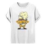 QJDFLL Jungen Oktoberfest Schlafanzug - Bierkrug-Druck Langarm Shirt mit Rollkragen(Weiß,M)