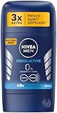 NIVEA MEN Fresh Active Deo Stick (50 ml), Deodorant mit einzigartiger INFINIFRESH Formel & NIVEA MEN Pflege-Komplex, Deo ohne Aluminium mit Meeresextrakten für 48h S