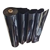 Große wasserdichte schwarze Teichfolie, 8 m x 11 m, HDPE, flexible Membran für Fischteiche, Wassergärten, Bachläufe und Springb