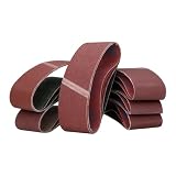20 Stück Schleifbänder 75 x 533 mm,jeweils je 3 x Korn 80/120/150/240/320/400, je 1x Korn 40/60 mm Für Druckluft bandschleifer,Polieren Metall,Holz Fing