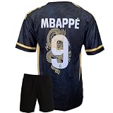 Gokaynex Mbappe R.Madrid #9 Drache Retro Limitierte Auflage, Trikot für Kinder und Shorts Sporttrikot, Fußballtrikot Trainingstrikots, Kinder Trikot Mit Kurz Fußballfans (176)