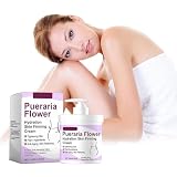 Natürliche Feuchtigkeitscreme mit Pueraria-Blütenextrakt 100g - Straffende Anti-Falten Pflege für Gesicht & Dekolleté, Antioxidans bei Trockener Haut‌