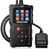 OBD2 Diagnosegerät OBD Auto Diagnose, Universal Auto Auslesegerät, KFZ Motor Fehlerauslesegerät Lesegerät mit Vollständigen OBDII Funktionen, Geeignet für BMW VW Mercedes Audi Alle OBDII Fahrzeug