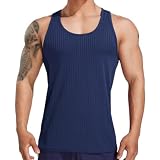 MEIMIYI Unterhemd Herren Muskelshirts Herren Achselshirts Herren Sommer Tank Top Herren Shapewear Herren Tankshirt Herren Tank Top Herren C-Navy L
