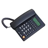 BEALIFE Desktop Festnetztelefon mit Tastatur, kabelgebunden, Haushaltstelefone, LCD Bildschirm, Business Anrufer ID Telefon, Heim und H