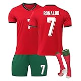 Nr.7 Fußball Trikot, 24 Neue Hause/Auswärts Fußball Trikot Kinder Erwachsener, Fussball Trikots Shorts und Socken Anzug Jungen H