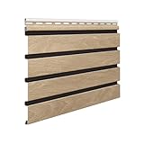 Vilo Kunststoffpaneele FRONTO Fassaden- und Deckenpaneele 295x28,3cm, Eiche, wasserfest, UV- und stoßbeständig, einfache Klick-Montage, wartungsfrei, für Wand, Decke, Dachuntersicht, 10 Stück